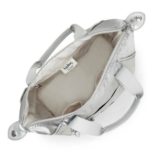 Kipling Art Mini Metallic Shoulder Bags Silver | US14HAKTQ