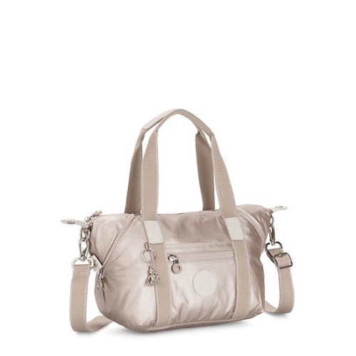 Kipling Art Mini Metallic Shoulder Bags Beige | US49AHCGV