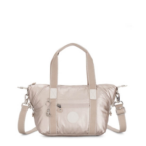 Kipling Art Mini Metallic Shoulder Bags Beige | US49AHCGV