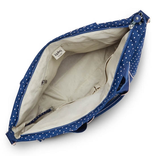 Kipling Asseni Printed Tote Bags Blue | US36WVLNA