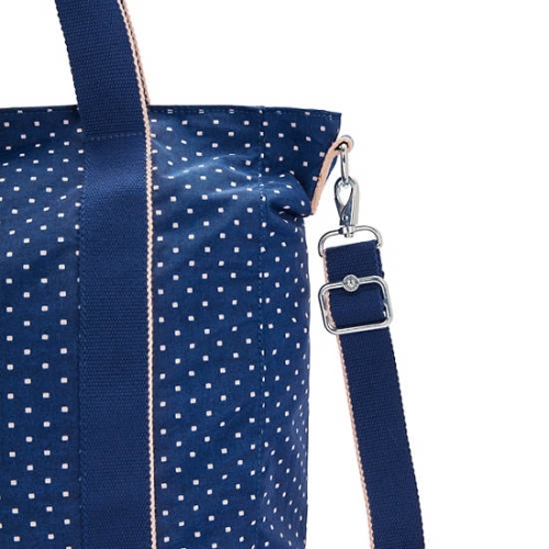 Kipling Asseni Printed Tote Bags Blue | US36WVLNA