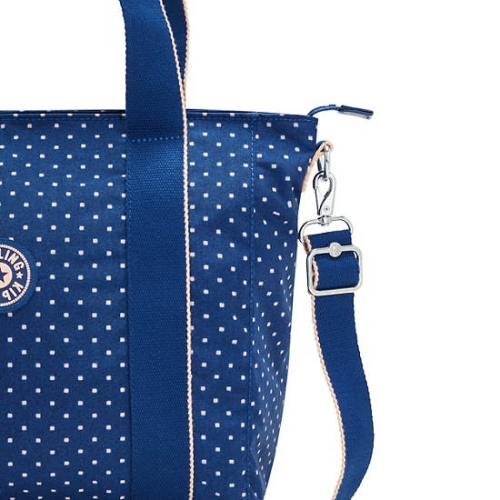 Kipling Asseni Small Printed Tote Bags Blue | US59CBVXR