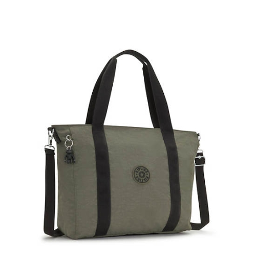 Kipling Asseni Tote Bags Green | US49TOIKP