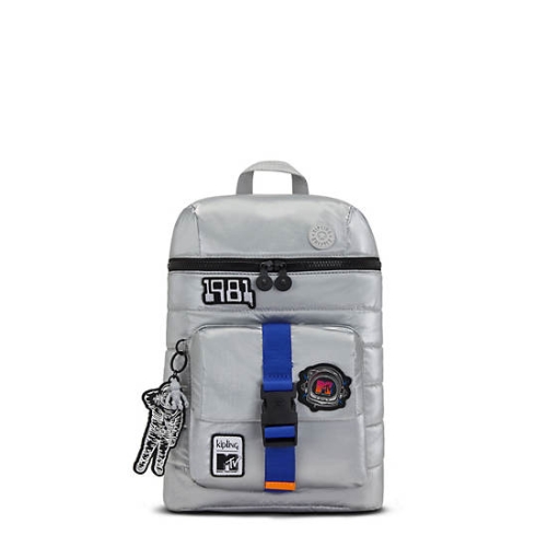 Kipling Bosko MTV Backpacks Silver | US29FAJGV