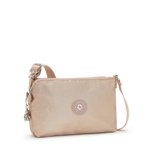 Kipling Boyd Metallic Crossbody Bags Gold | US76KACWN