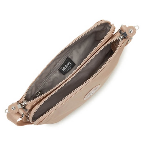 Kipling Boyd Metallic Crossbody Bags Gold | US76KACWN