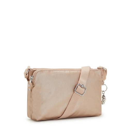 Kipling Boyd Metallic Crossbody Bags Gold | US76KACWN