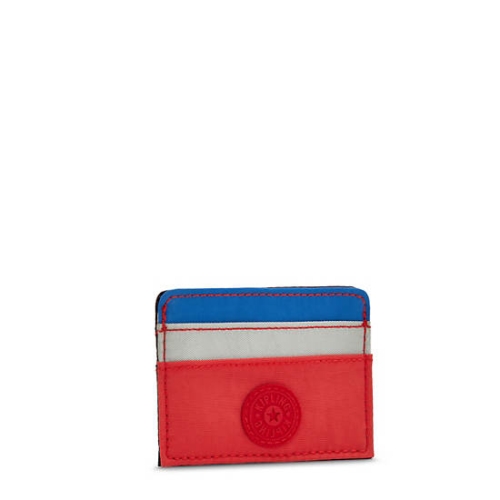 Kipling Cardy Card Holder Pouches Blue Red | US86XGPWE