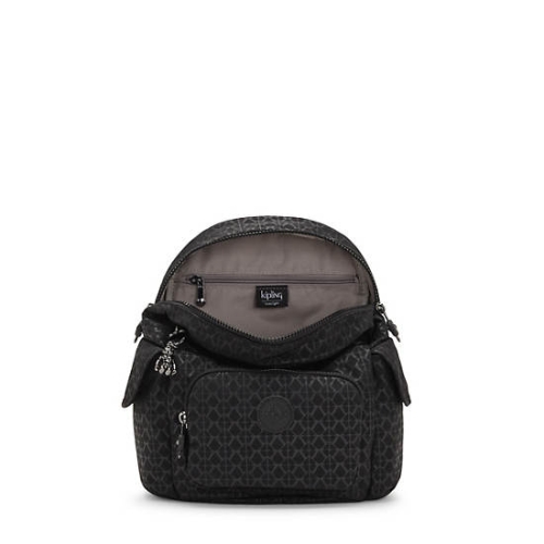 Kipling City Pack Mini Classic Printed Backpacks Black | US37ZUSOC