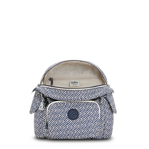 Kipling City Pack Mini Printed Backpacks White | US03JSTOH