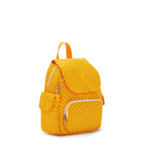 Kipling City Pack Mini Printed Backpacks Yellow | US58LBCNI