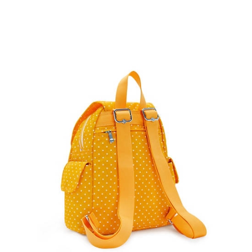 Kipling City Pack Mini Printed Backpacks Yellow | US58LBCNI