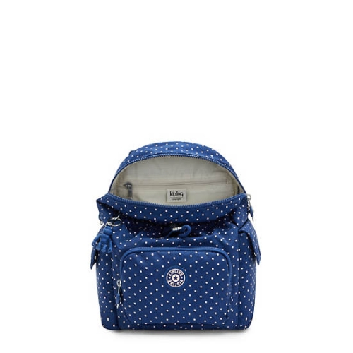 Kipling City Pack Mini Printed Backpacks Blue | US59HDFJB