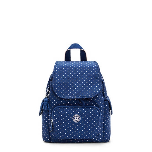 Kipling City Pack Mini Printed Backpacks Blue | US59HDFJB