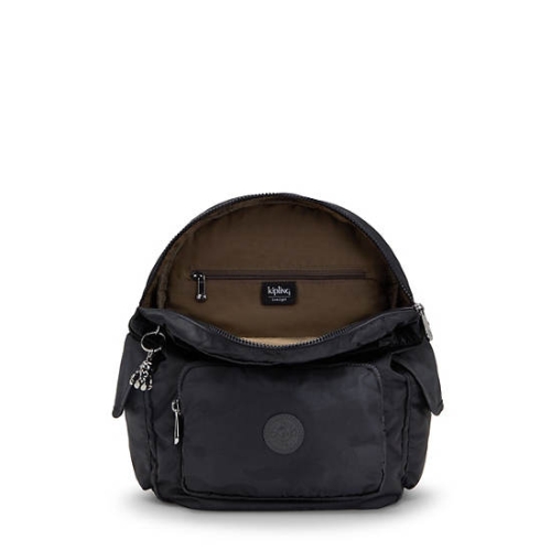 Kipling City Pack Small Classic Backpacks Black Camo | US41AMHZN