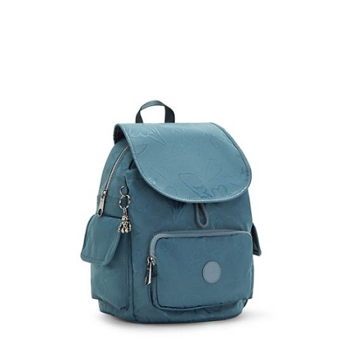 Kipling City Pack Small Classic Printed Backpacks Navy Grey | US46GVLTM