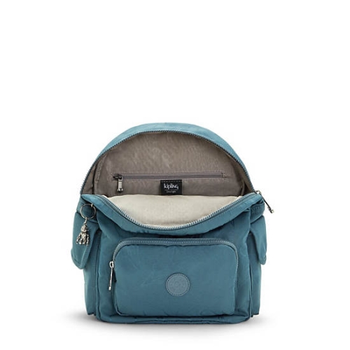 Kipling City Pack Small Classic Printed Backpacks Navy Grey | US46GVLTM