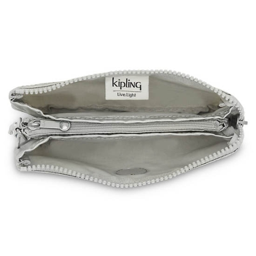 Kipling Creativity Large Metallic Pouches Beige | US40NSKXR