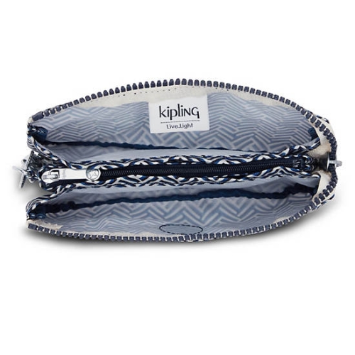 Kipling Creativity Large Printed Pouches Silver | US25BWOCN