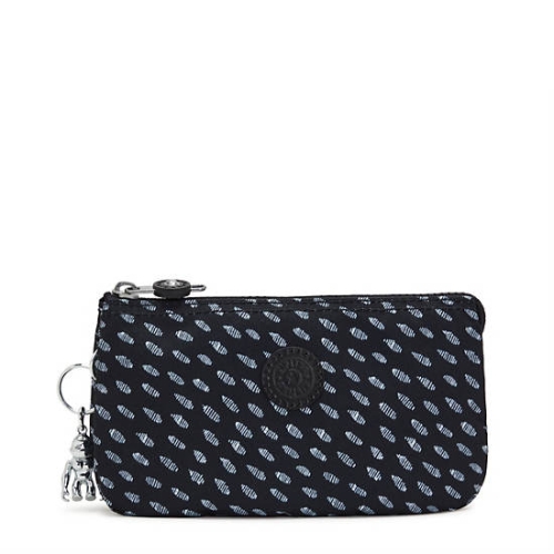 Kipling Creativity Large Printed Pouches Black White | US73EARSD