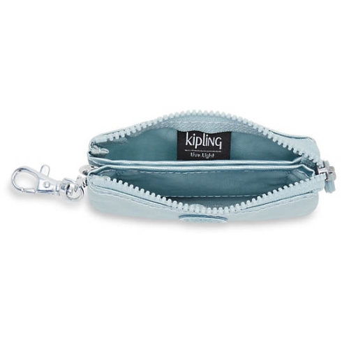 Kipling Creativity Mini Metallic Pouches Aqua | US91MIHCJ