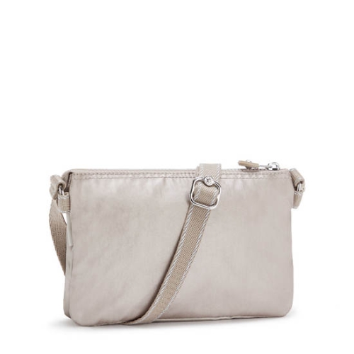 Kipling Creativity XB Metallic Crossbody Bags Beige | US26RAWTM