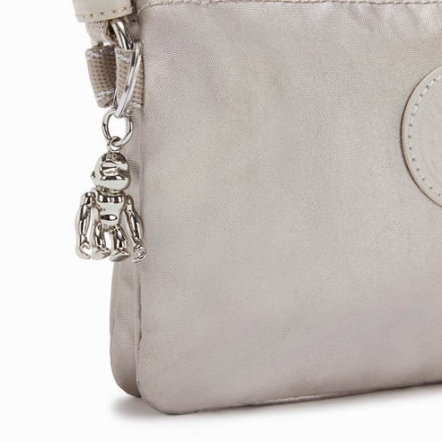 Kipling Creativity XB Metallic Crossbody Bags Beige | US26RAWTM