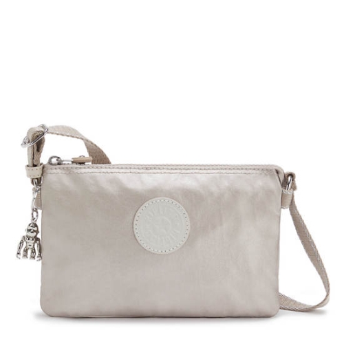 Kipling Creativity XB Metallic Crossbody Bags Beige | US26RAWTM