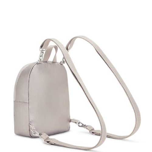 Kipling Curtis Compact Metallic Convertible Backpacks Beige | US45KGCSO