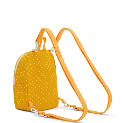 Kipling Curtis Compact Printed Convertible Backpacks Yellow | US81ZOWEI