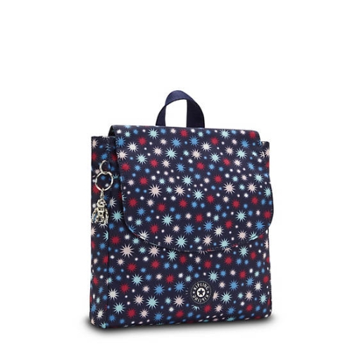 Kipling Dannie Printed Small Backpacks Blue | US61MWCKY