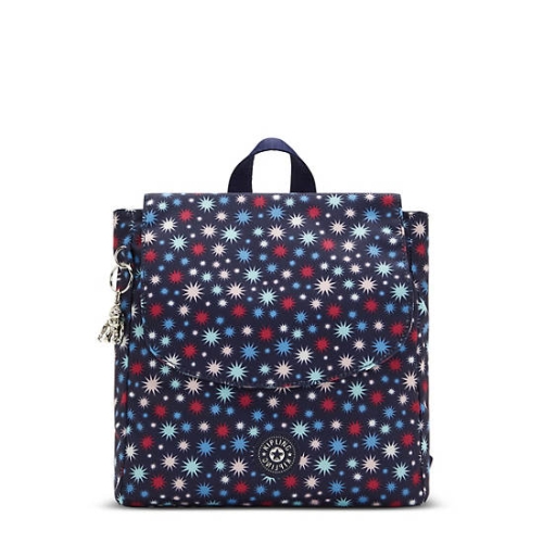 Kipling Dannie Printed Small Backpacks Blue | US61MWCKY