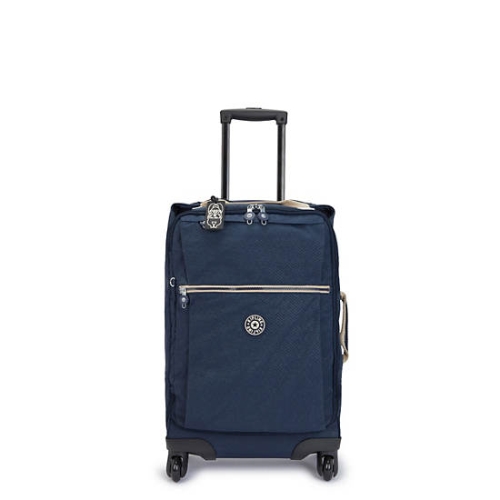 Kipling Darcey Small Printed Carry-On Rolling Suitcases Blue | US45AGXDN