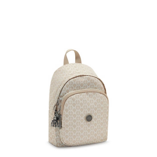 Kipling Delia Compact Printed Convertible Backpacks Beige | US08NHUZX