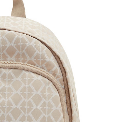 Kipling Delia Compact Printed Convertible Backpacks Beige | US08NHUZX