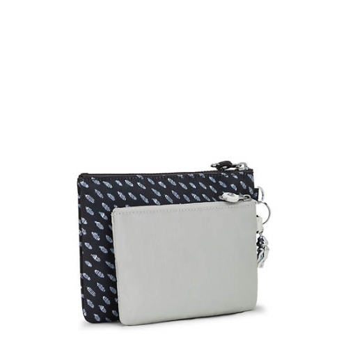 Kipling Duo Printed 2-in-Onees Pouches Grey | US17LZSRM