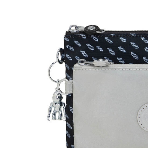 Kipling Duo Printed 2-in-Onees Pouches Grey | US17LZSRM