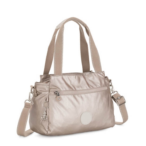 Kipling Elysia Metallic Shoulder Bags Beige | US81EFIMQ