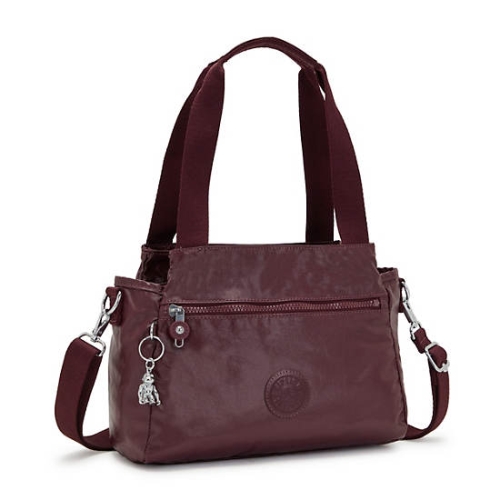 Kipling Elysia Metallic Shoulder Bags Burgundy | US72MZYFG