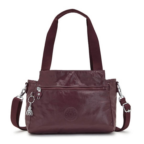 Kipling Elysia Metallic Shoulder Bags Burgundy | US72MZYFG