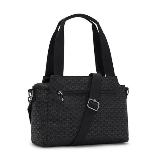 Kipling Elysia Printed Shoulder Bags Black | US90NAGKP