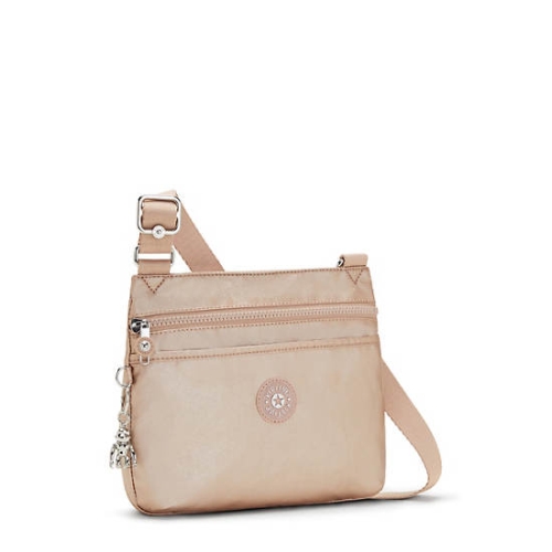 Kipling Emmylou Metallic Crossbody Bags Gold | US56JIEHW