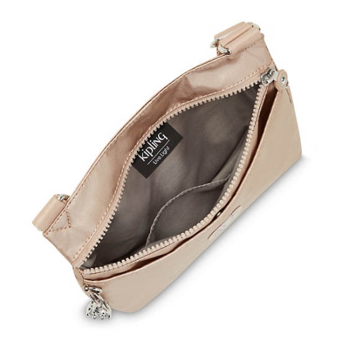 Kipling Emmylou Metallic Crossbody Bags Gold | US56JIEHW