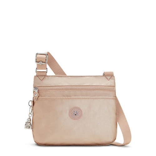 Kipling Emmylou Metallic Crossbody Bags Gold | US56JIEHW