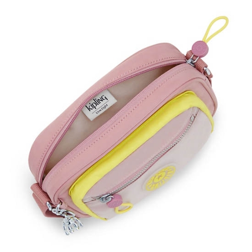 Kipling Enise Crossbody Bags Pink Yellow | US27LYIRU