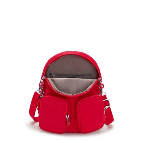 Kipling Firefly Up Convertible Backpacks Red | US68QMPIT