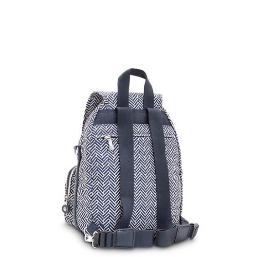 Kipling Firefly Up Printed Convertible Backpacks Grey | US37BYJXM