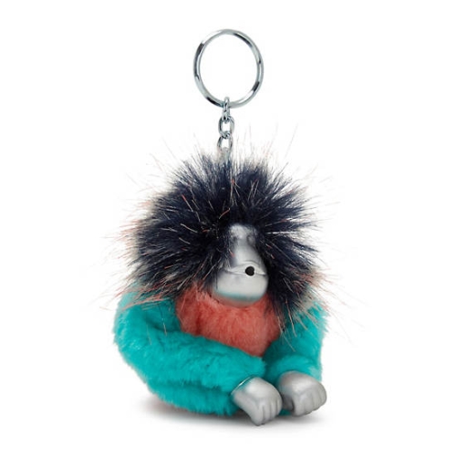 Kipling Fun Hair Sven Monkey Keychains Green | US05IMOKF