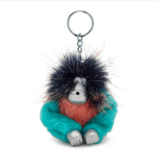 Kipling Fun Hair Sven Monkey Keychains Green | US05IMOKF