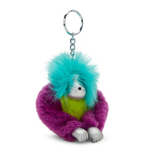 Kipling Fun Hair Sven Monkey Keychains Red Green | US53JPQSN